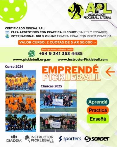 2° Curso Instructor de Pickelball – Octubre 2025 LATAM (online)